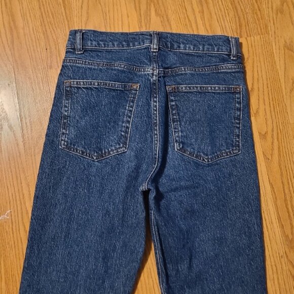 REFORMATION JEANS HIGH-RISE STRAIGHT JEANS ANKLE CUT STRETCH DENIM sz 26 - Picture 5 of 7